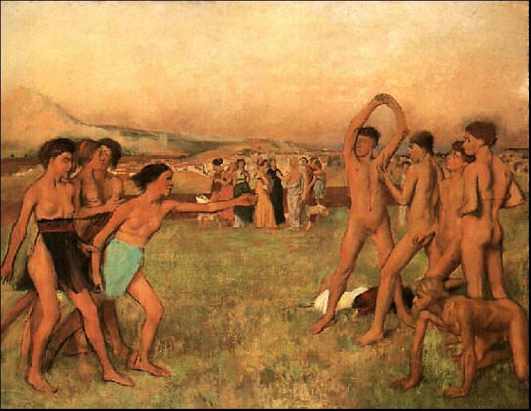Edgar Degas The Young Spartans Exercising Germany oil painting art